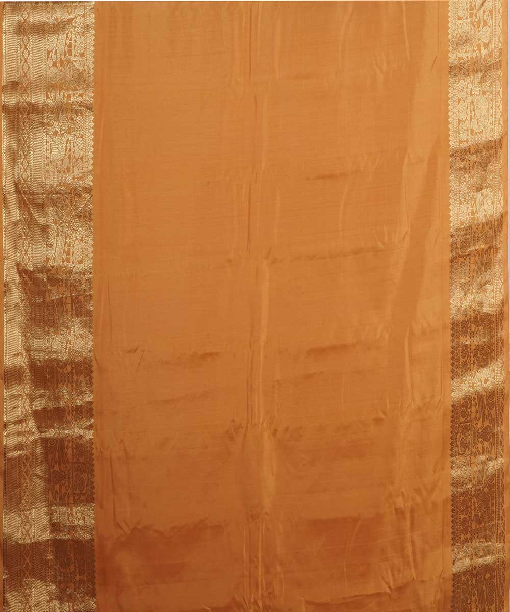 Navy blue gold handwoven gadwal silk saree