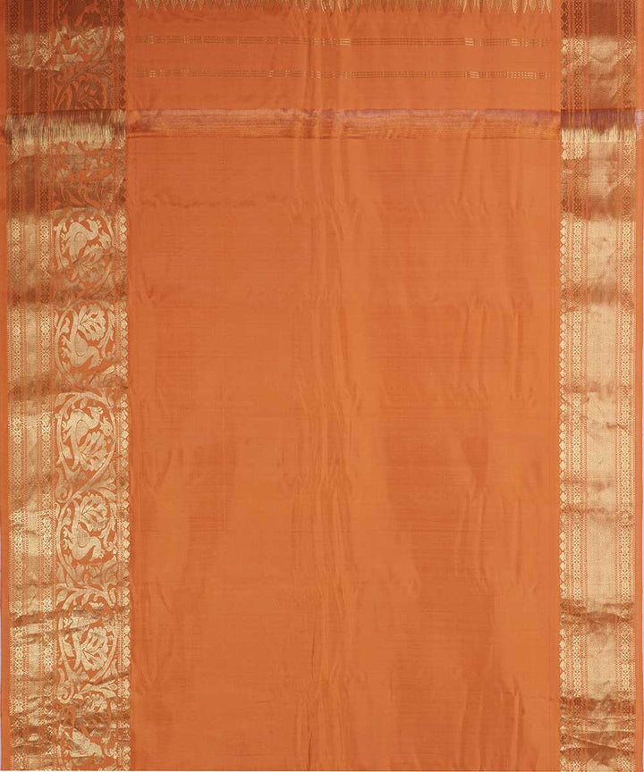 Charcoal black handwoven gadwal silk saree