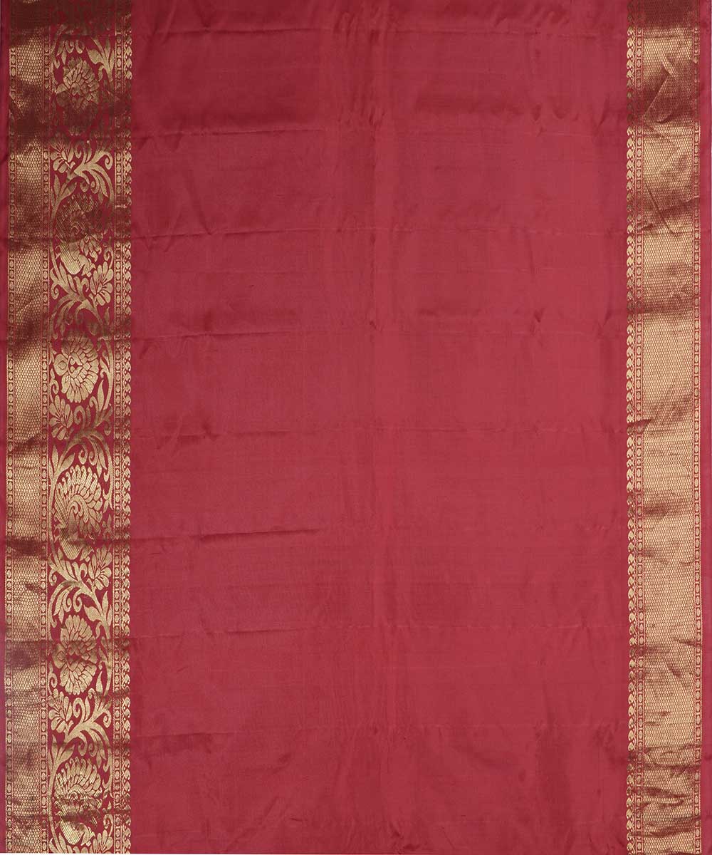 Navy blue handwoven gadwal silk saree