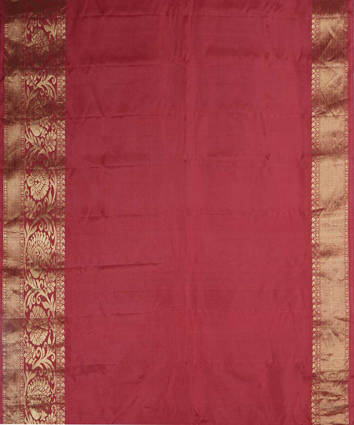 Navy blue handwoven gadwal silk saree