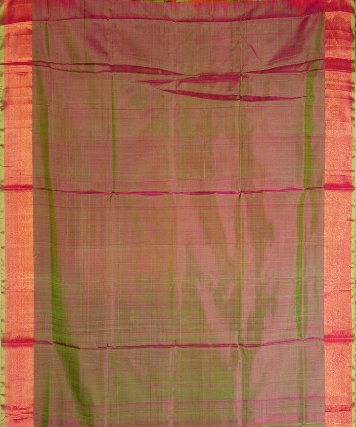 Orange green handwoven uppada silk saree