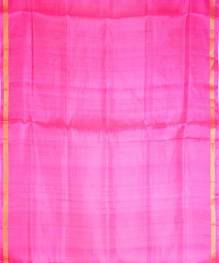 Navy blue pink handwoven uppada silk saree