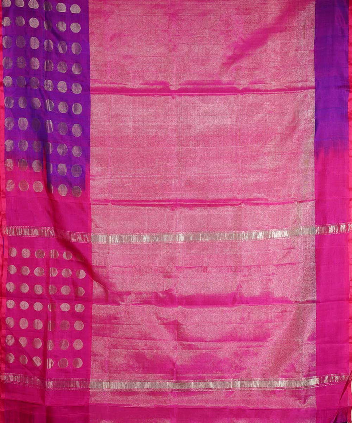 Pink violet handwoven uppada silk saree