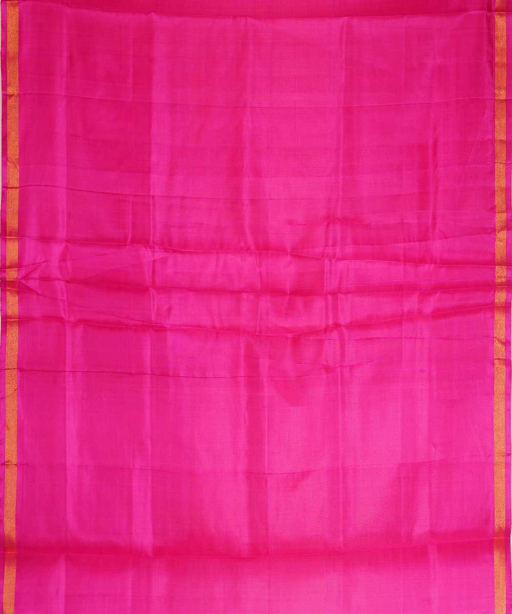 Pink violet handwoven uppada silk saree