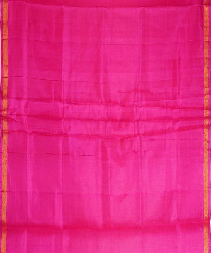 Pink violet handwoven uppada silk saree