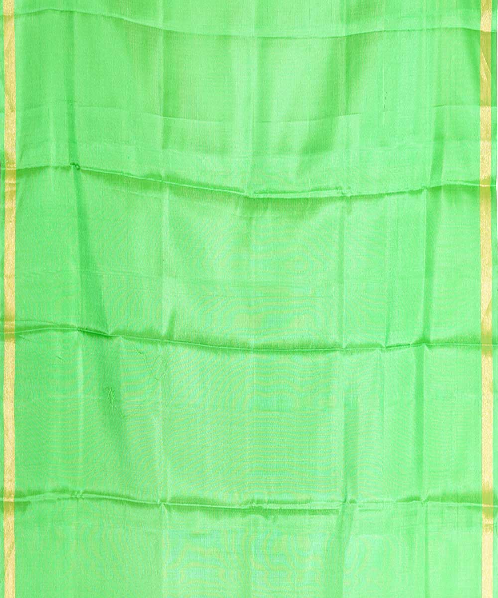 Blue light green handwoven uppada silk saree
