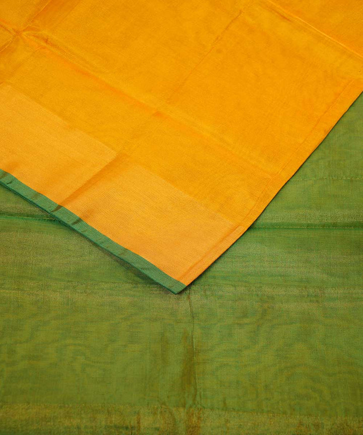 Yellow green handloom uppada silk saree