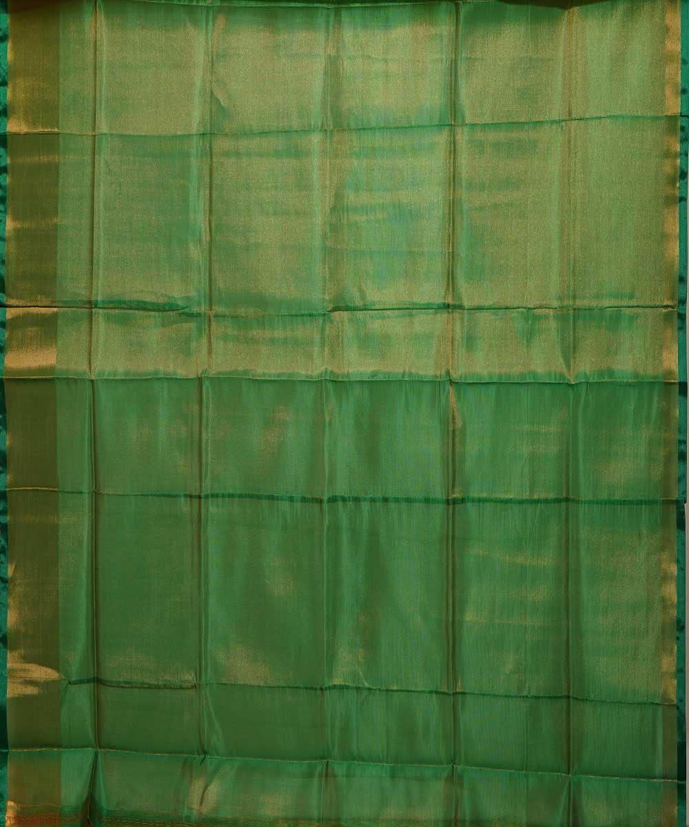 Yellow green hand woven uppada silk saree