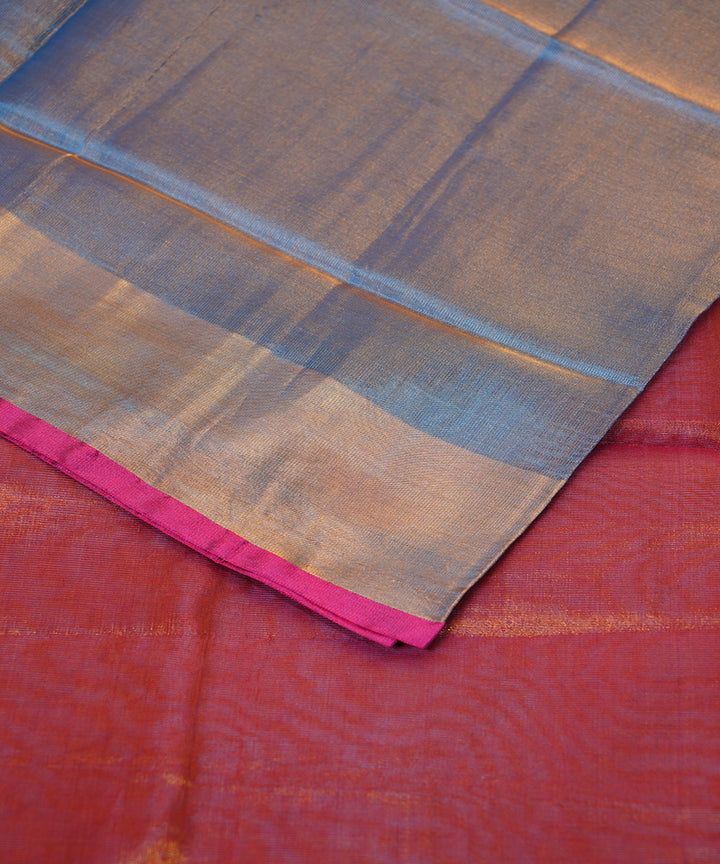 Blue red handloom uppada silk saree