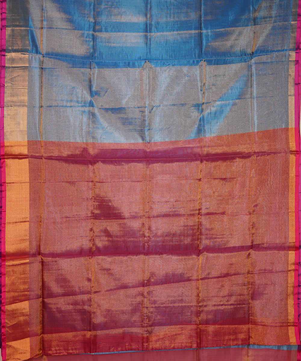 Blue red handloom uppada silk saree