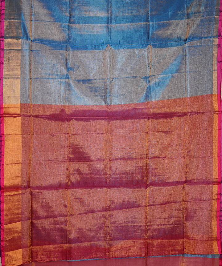 Blue red handloom uppada silk saree