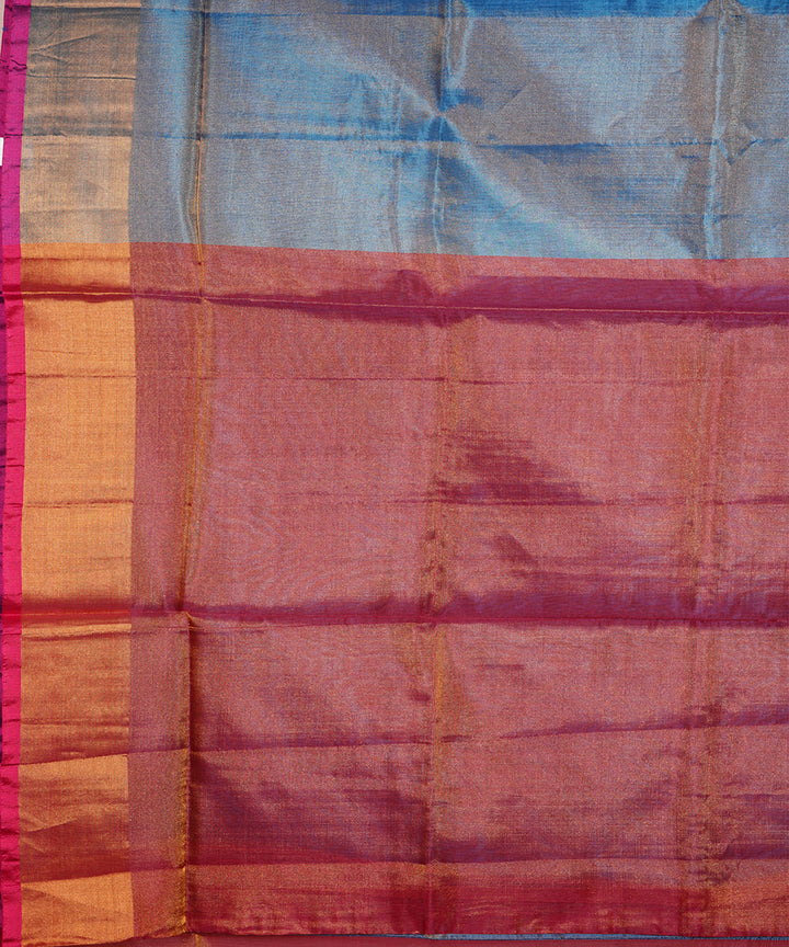Blue red handloom uppada silk saree