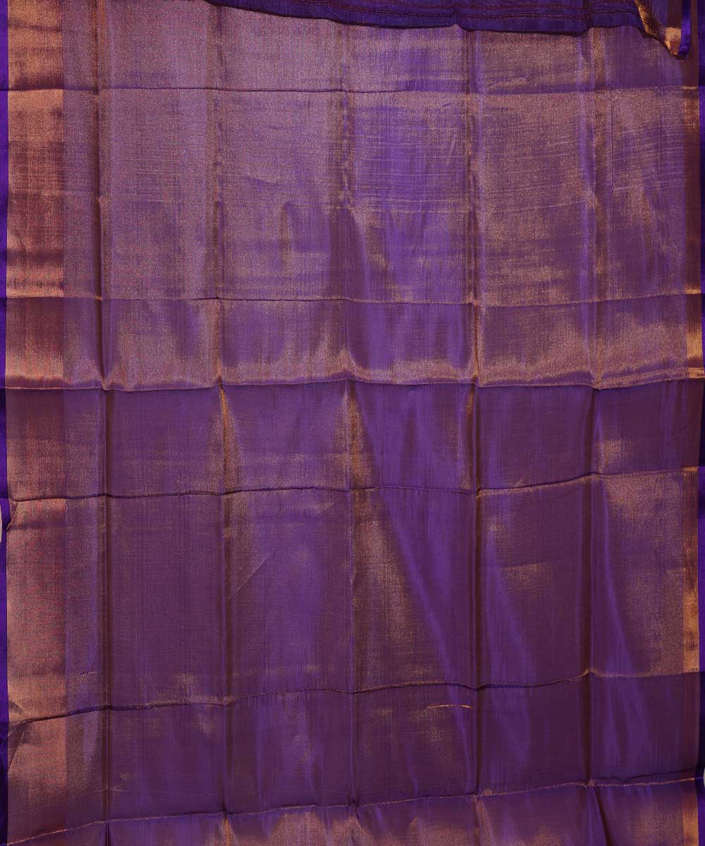 Lime green purple handwoven uppada silk saree