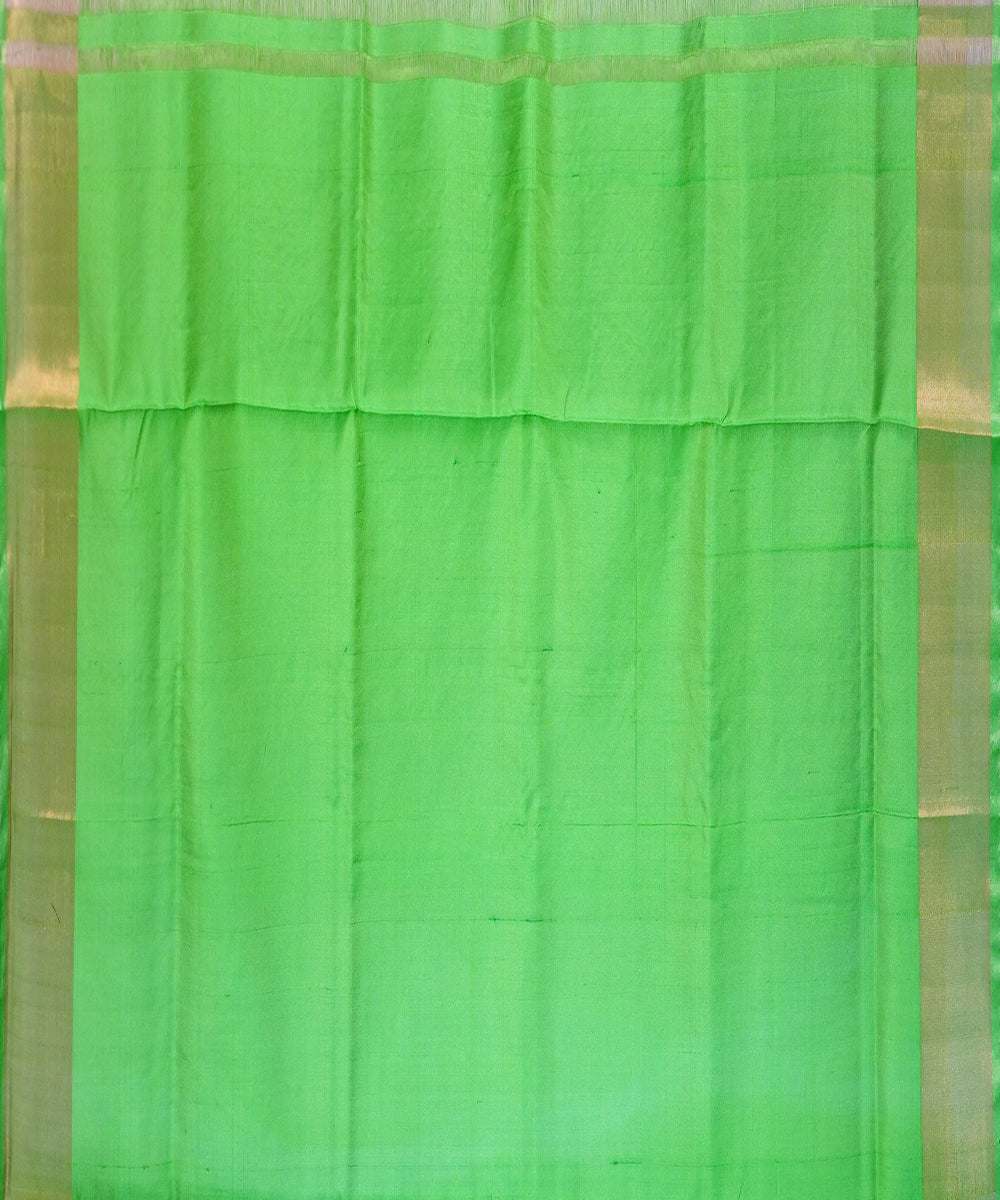 Royal blue green handwoven uppada silk saree