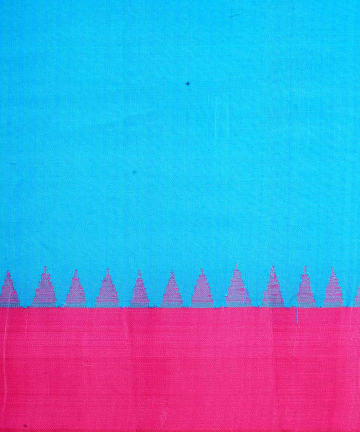 Sky blue handwoven gadwal silk saree