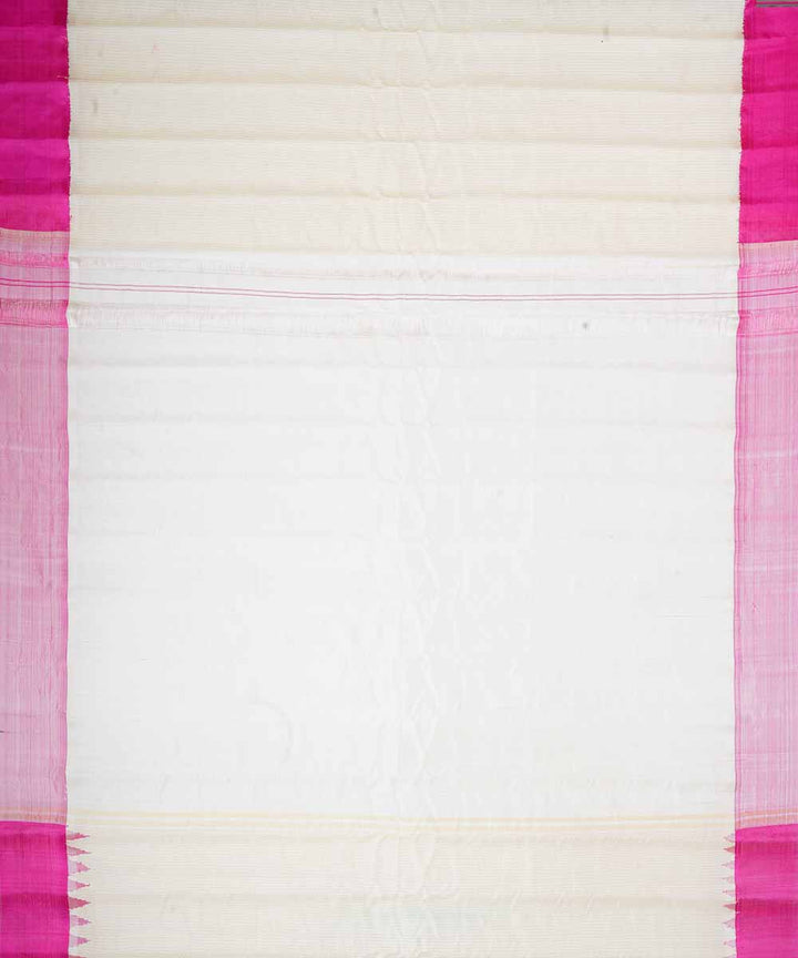 Cream handwoven gadwal silk saree