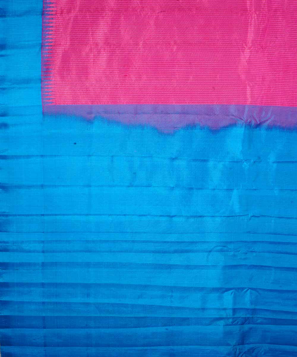 Pink handwoven gadwal silk saree