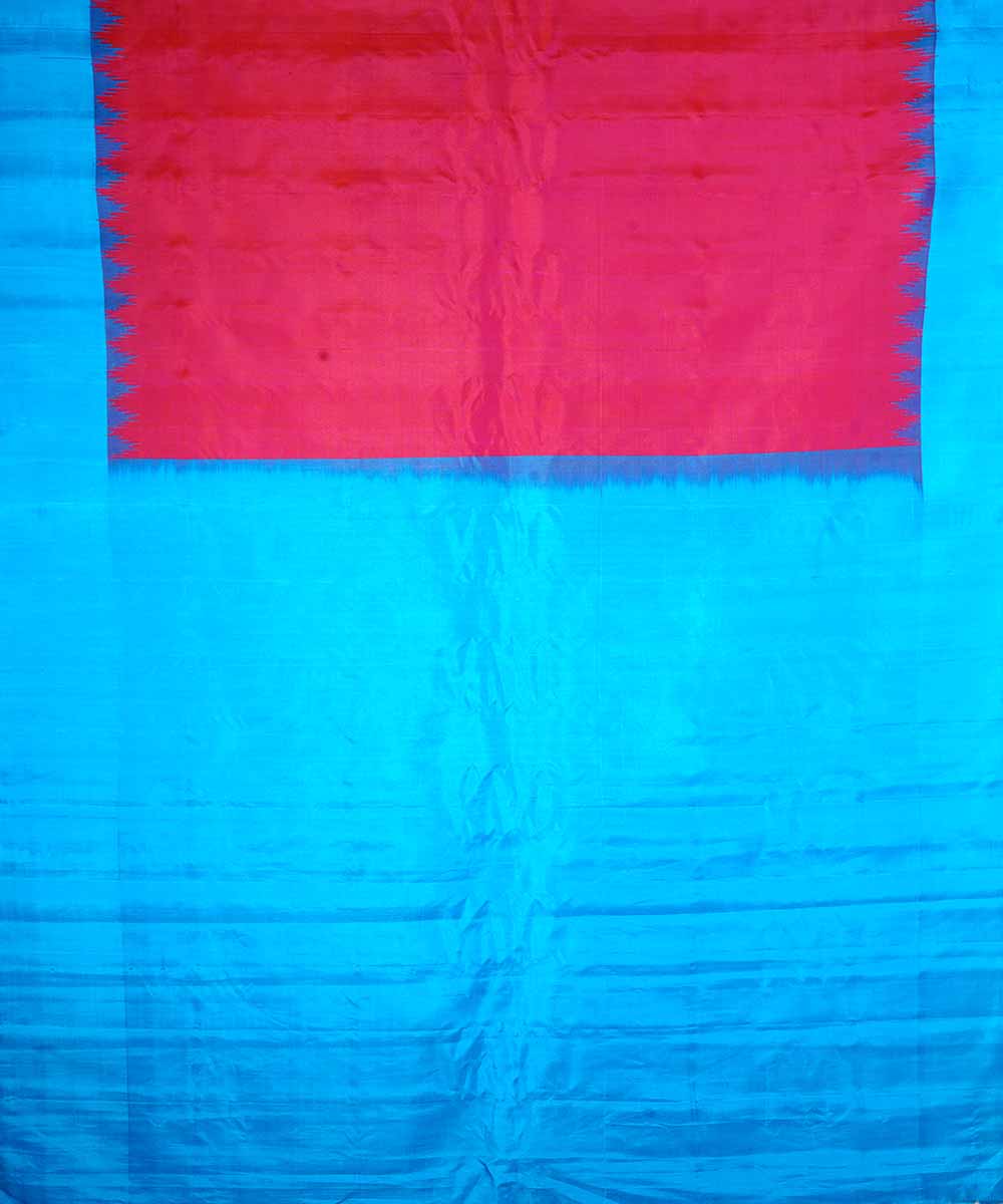 Red handwoven gadwal silk saree