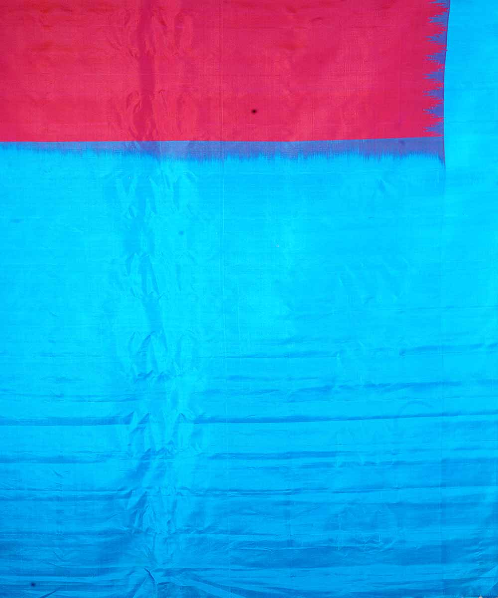 Red handwoven gadwal silk saree