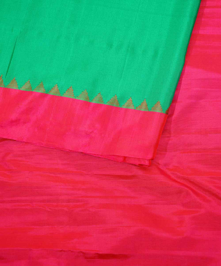 Light green handwoven gadwal silk saree