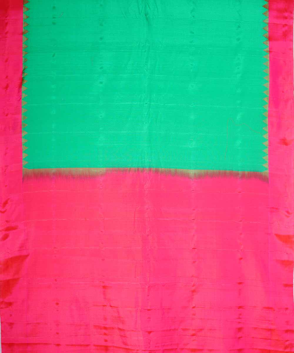 Light green handwoven gadwal silk saree