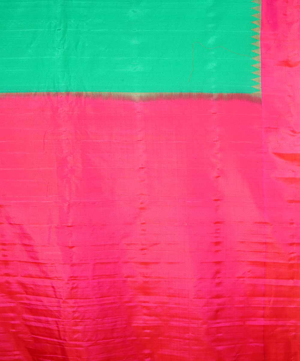 Light green handwoven gadwal silk saree