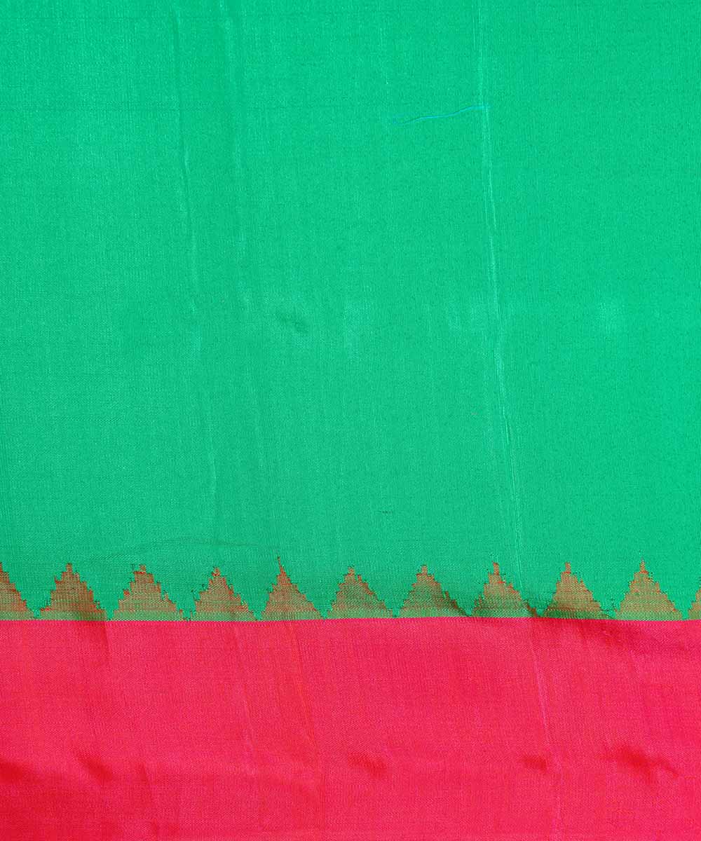 Light green handwoven gadwal silk saree