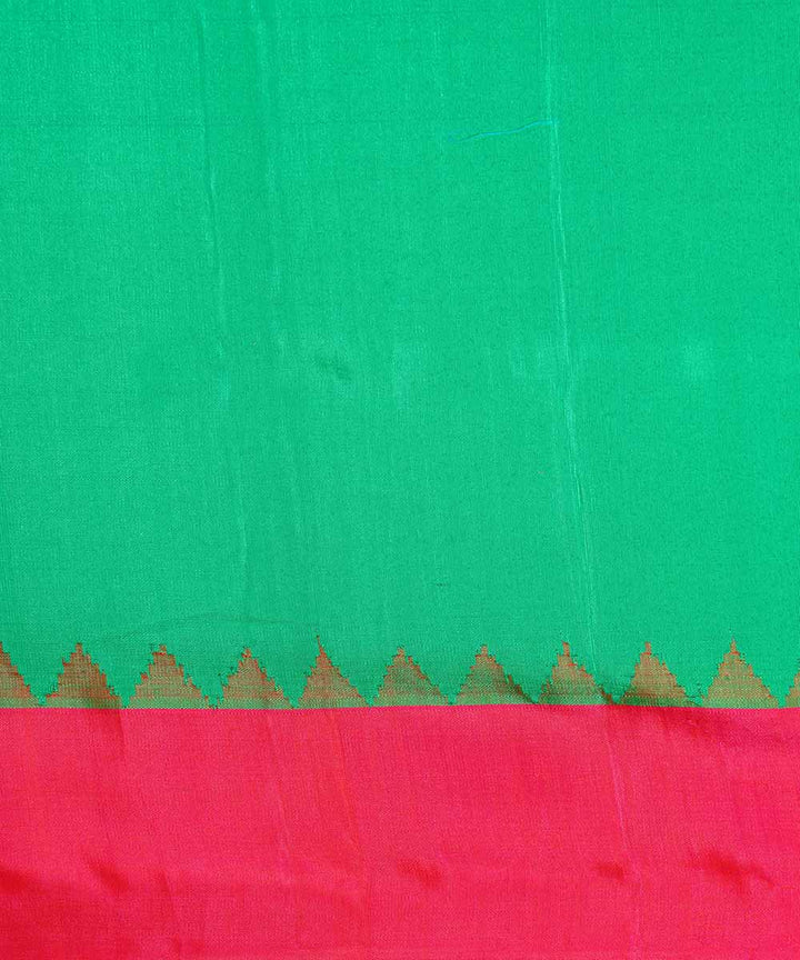 Light green handwoven gadwal silk saree