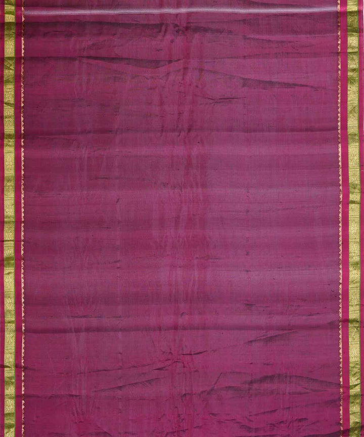 Grey handwoven gadwal silk saree