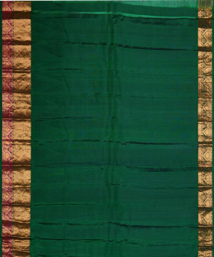 Brown handwoven gadwal silk saree