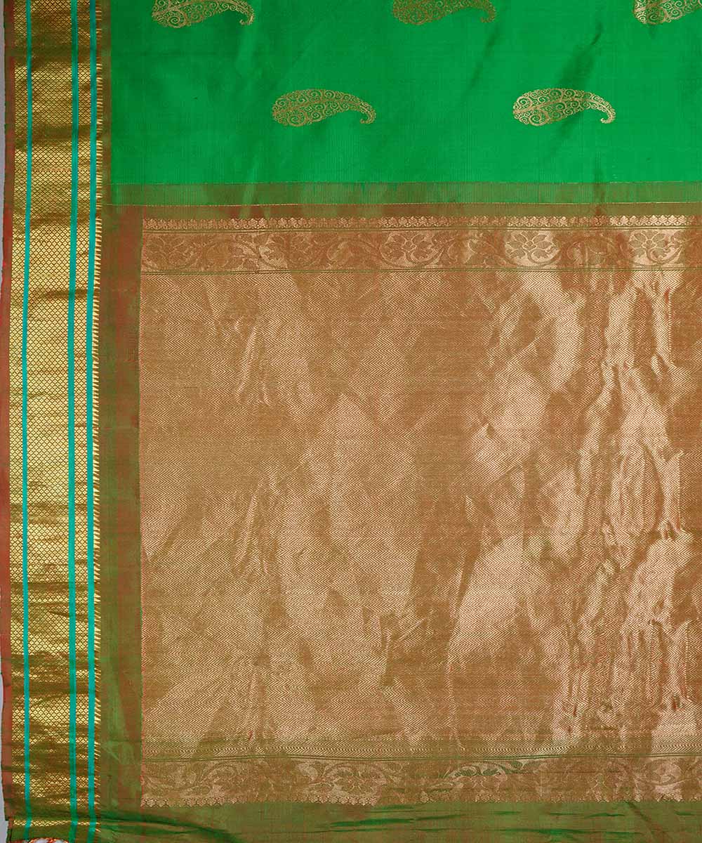 Green handloom gadwal silk saree