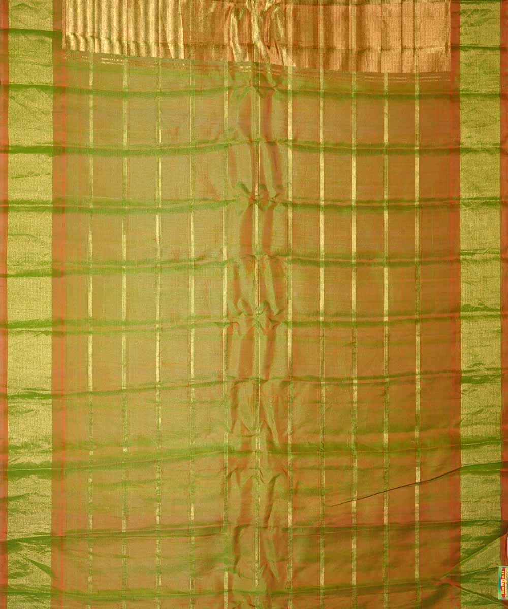 Light green handloom gadwal silk saree