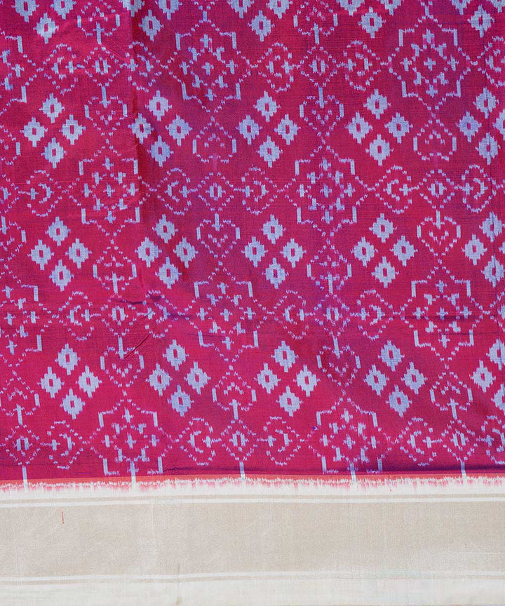 Magenta handwoven ikkat silk pochampally saree