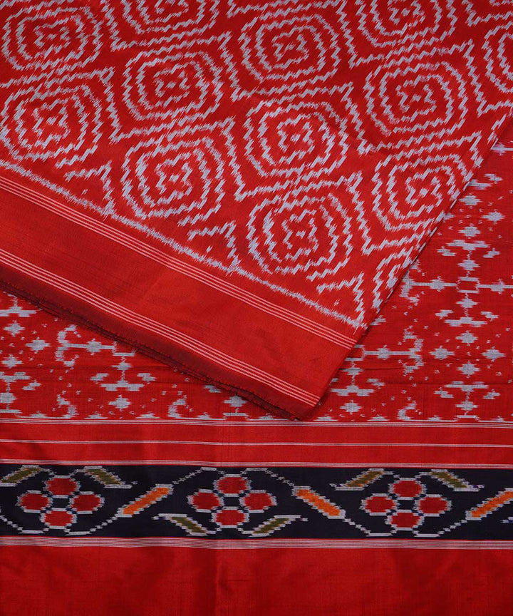 Red handloom ikkat silk pochampally saree