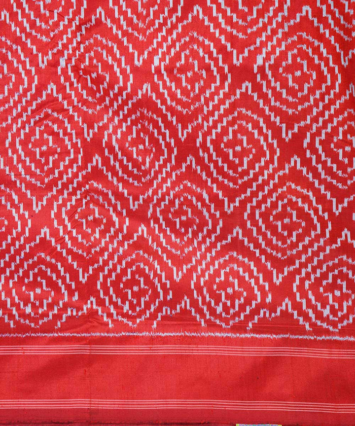 Red handloom ikkat silk pochampally saree