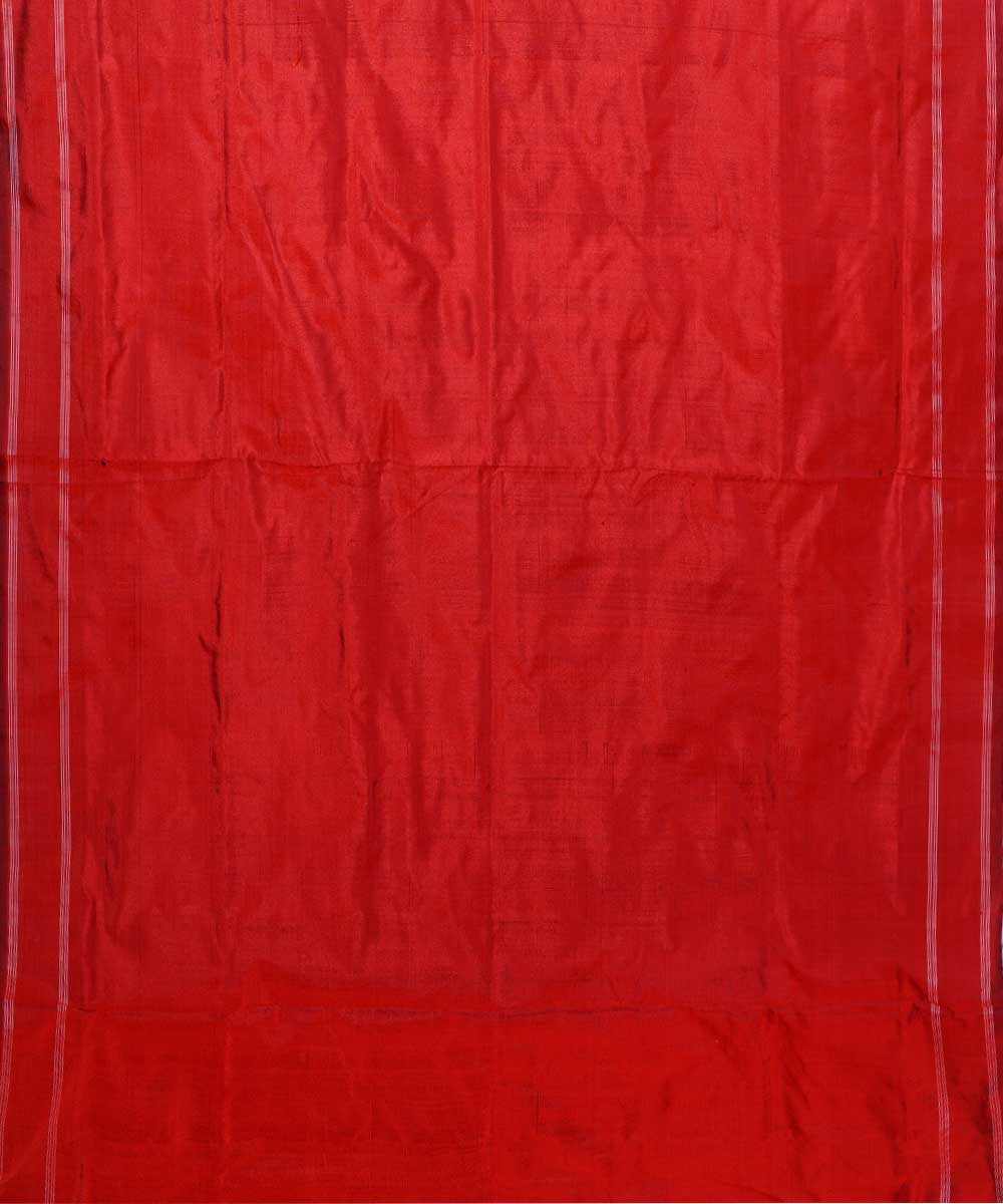 Red handloom ikkat silk pochampally saree