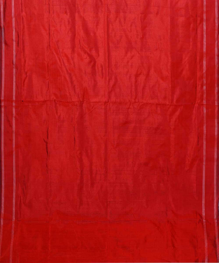 Red handloom ikkat silk pochampally saree