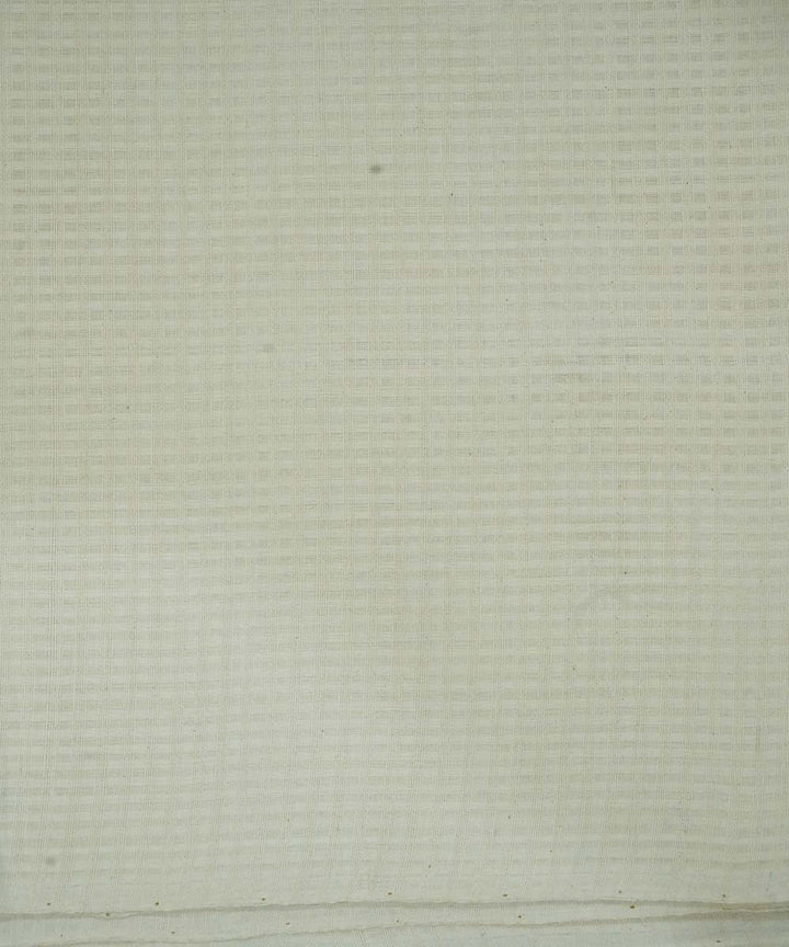 White handwoven cotton checks mangalgiri fabric