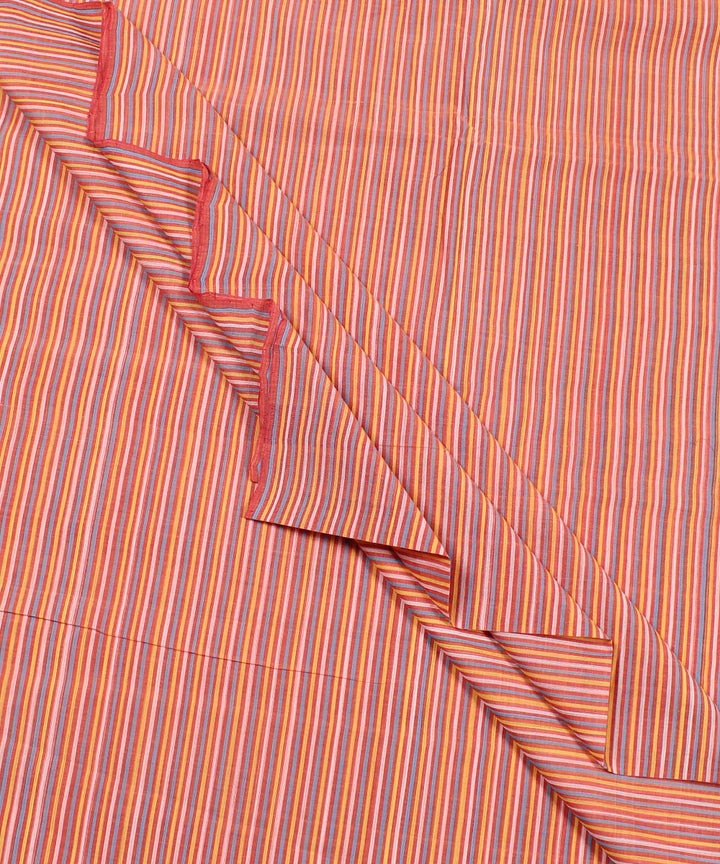 2.5m Multicolour handloom cotton stripe mangalgiri kurta material