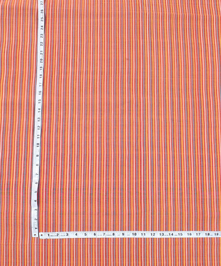 2.5m Multicolour handloom cotton stripe mangalgiri kurta material