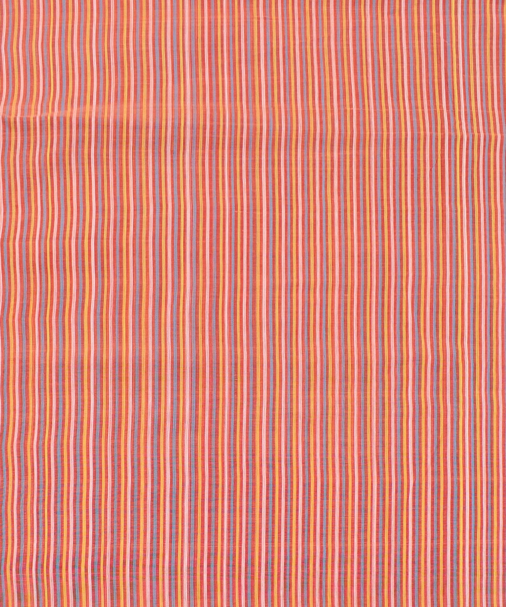 2.5m Multicolour handloom cotton stripe mangalgiri kurta material
