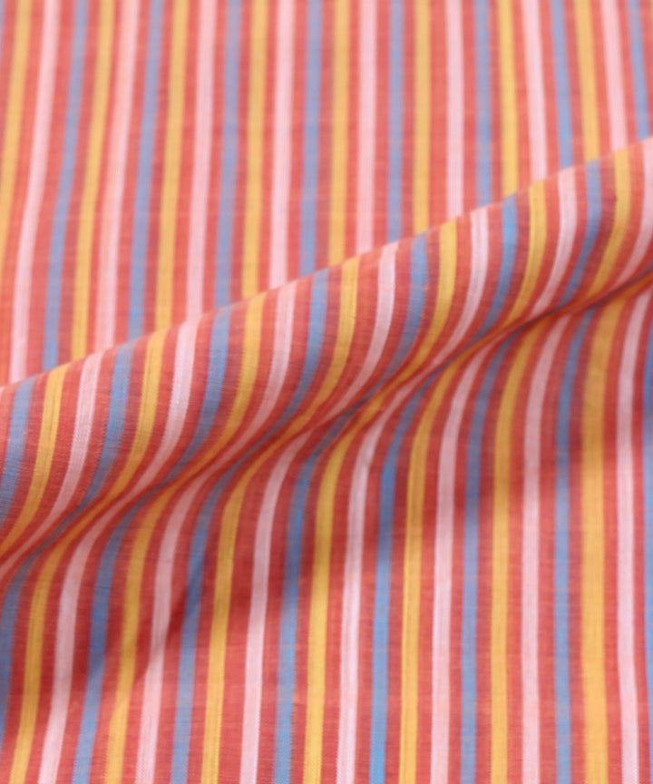 2.5m Multicolour handloom cotton stripe mangalgiri kurta material