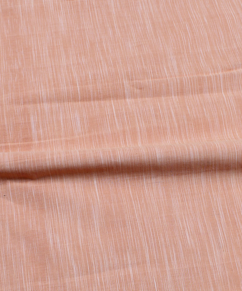 Light pink handwoven cotton stripes mangalgiri material