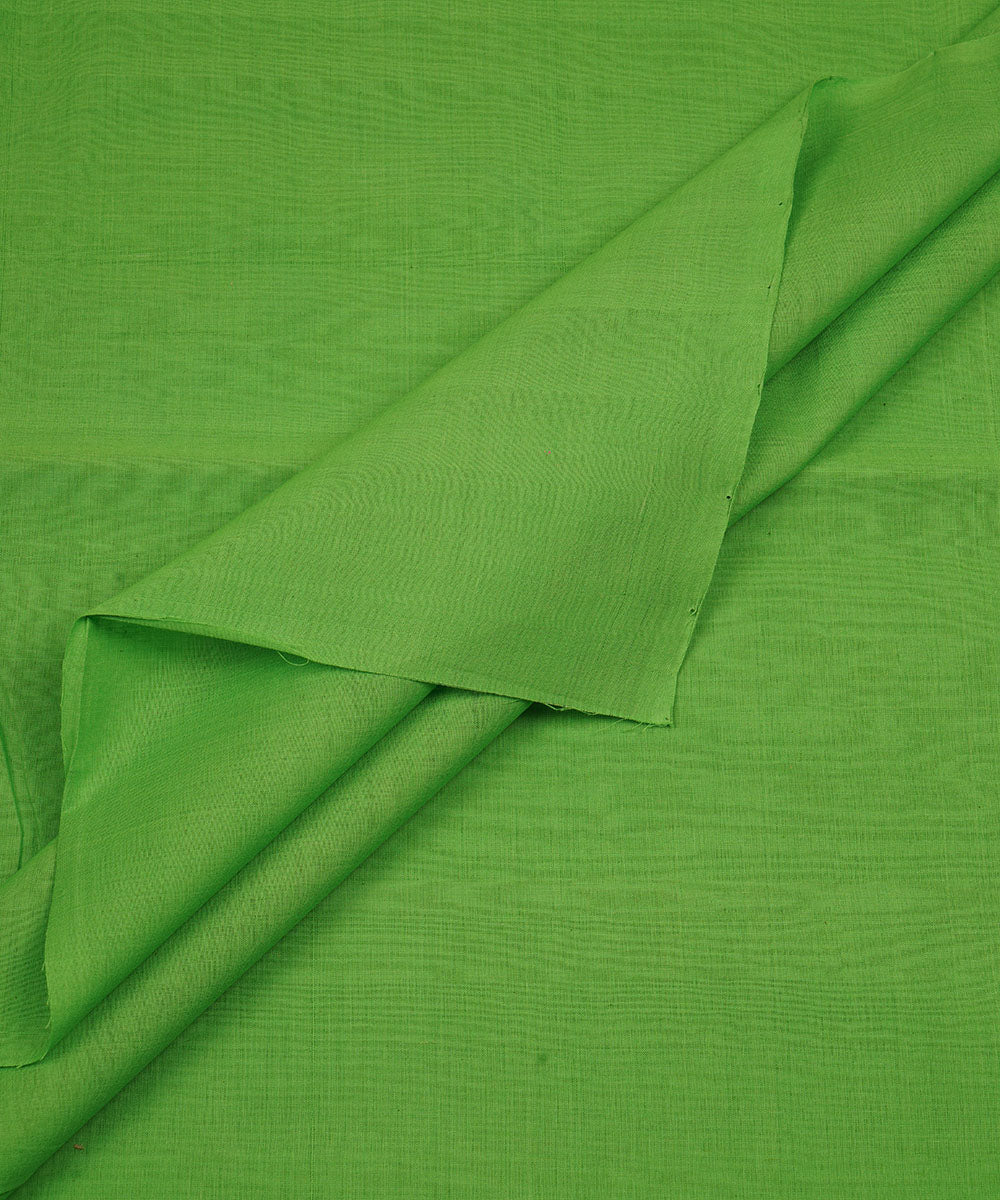 Green handwoven cotton mangalgiri kurta material
