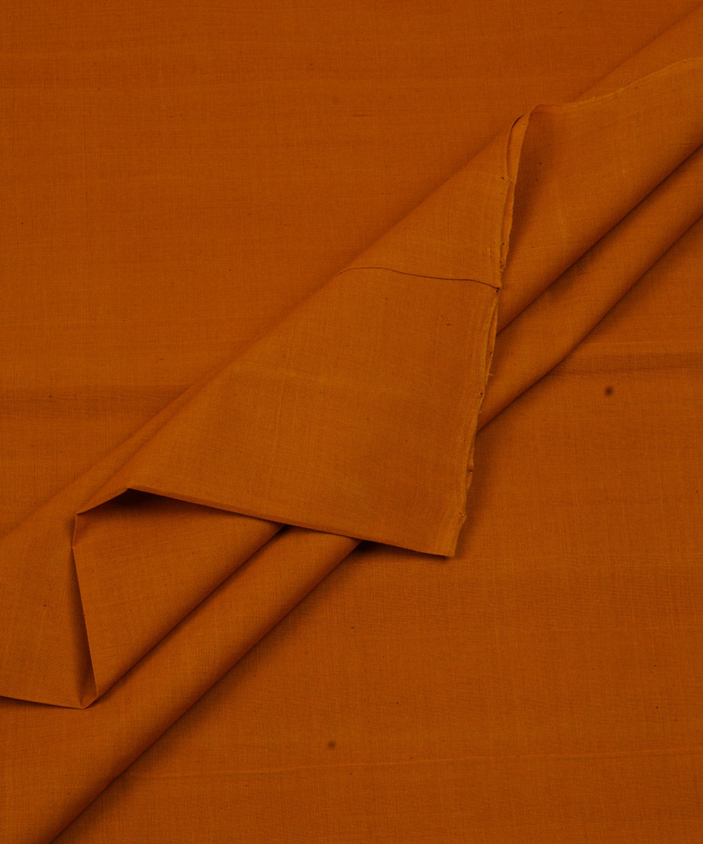 Mustard handwoven cotton mangalgiri material