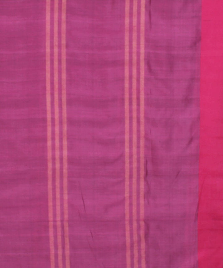 Maroon handwoven tussar silk saree