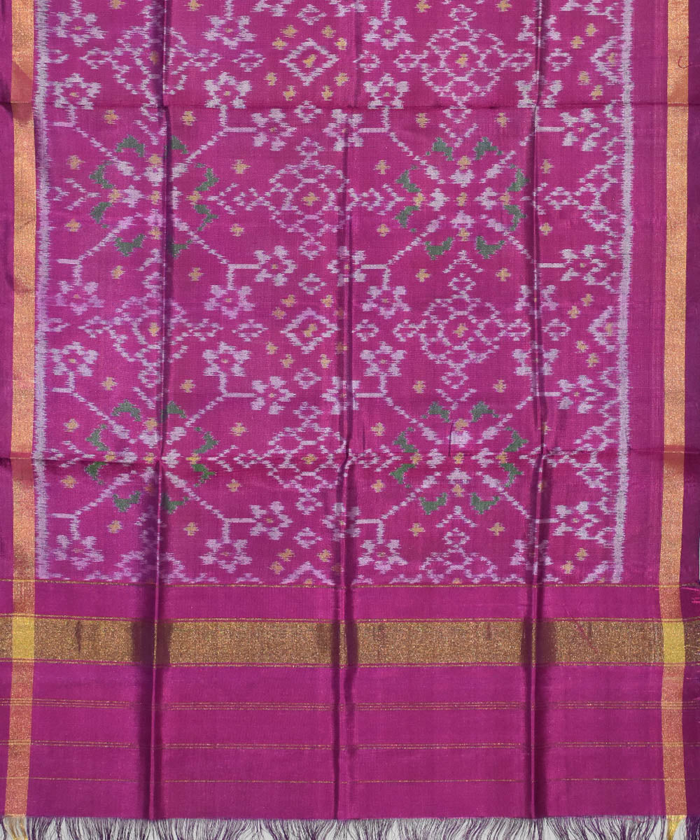 Mauve handloom patola silk stole