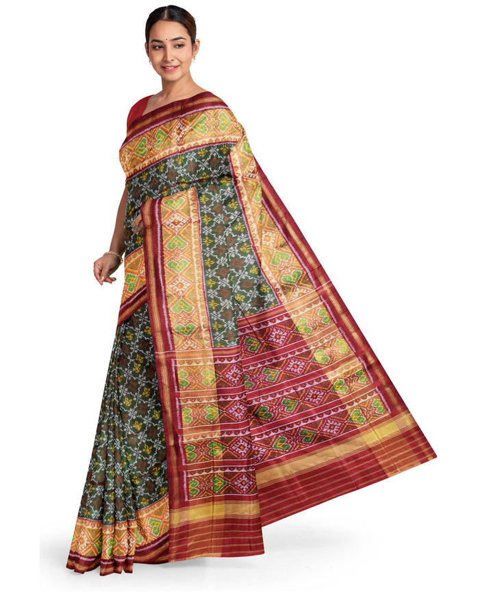 Multicolor handwoven patola silk saree