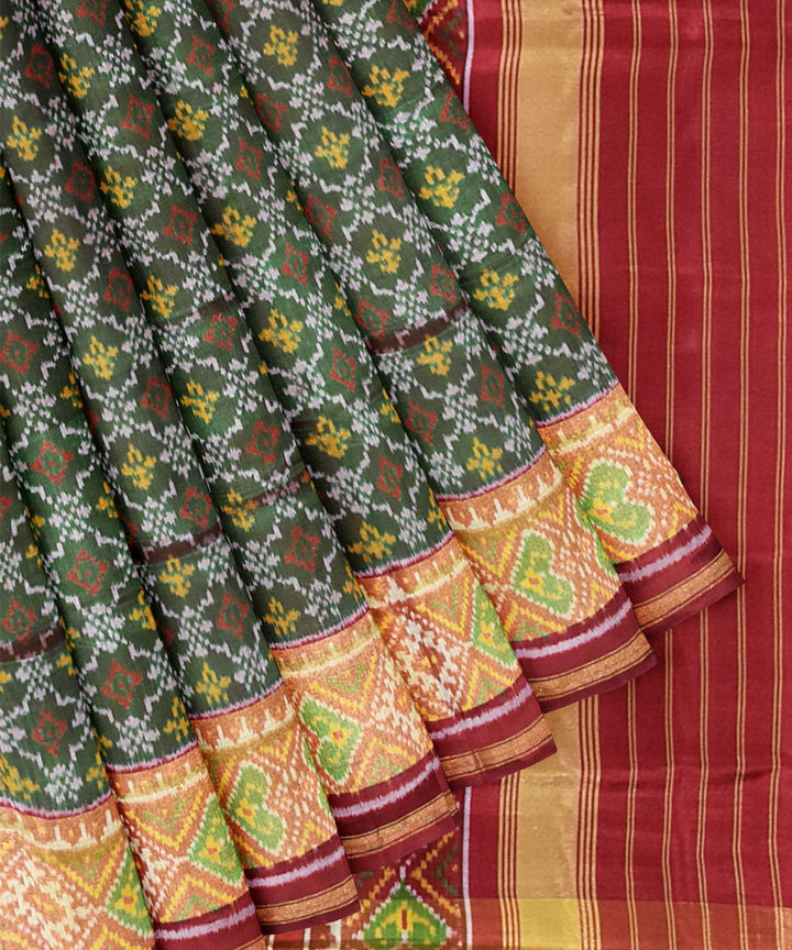 Multicolor handwoven patola silk saree