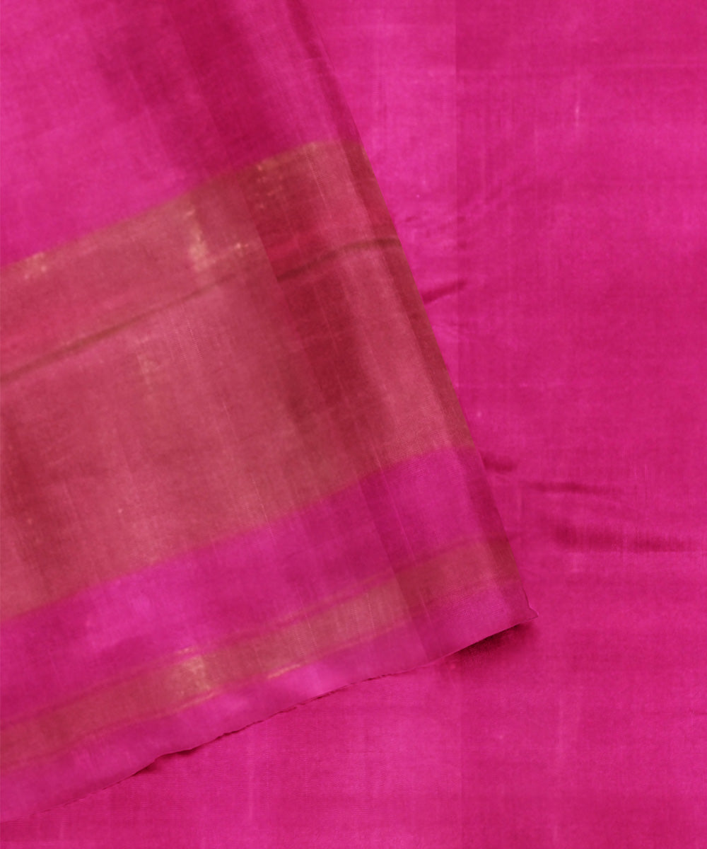 Purple pink hand woven patola silk saree